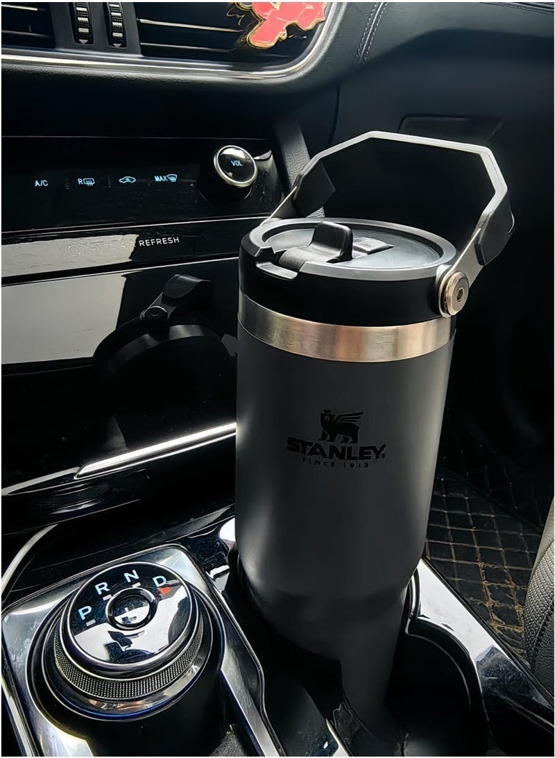 Stanley IceFlow Insulated Stainless Steel Tumbler with Flip-Up Straw and Leak-Proof Lid for Home, Office, and Car, 12 Hour Cold, 2 Day Ice, 30 oz, Charcoal - Image 4